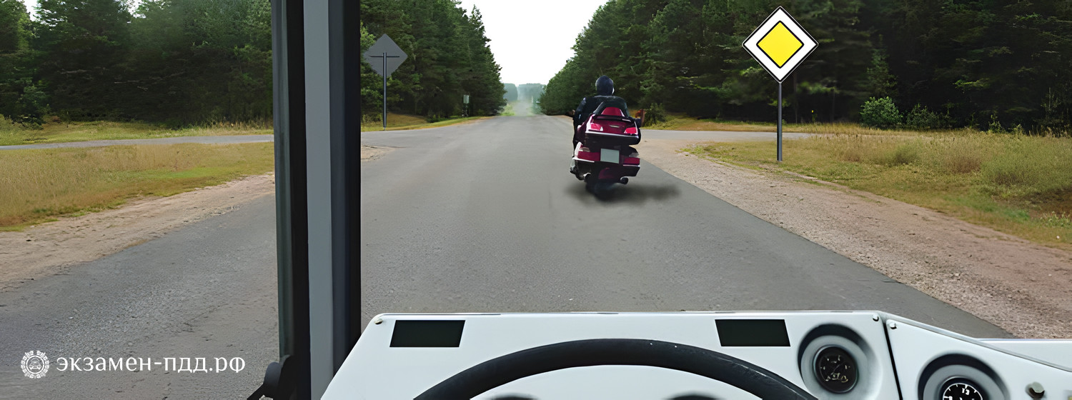 Билет 4. Вопрос 11. CD (CД). Разрешено ли Вам обогнать мотоцикл?