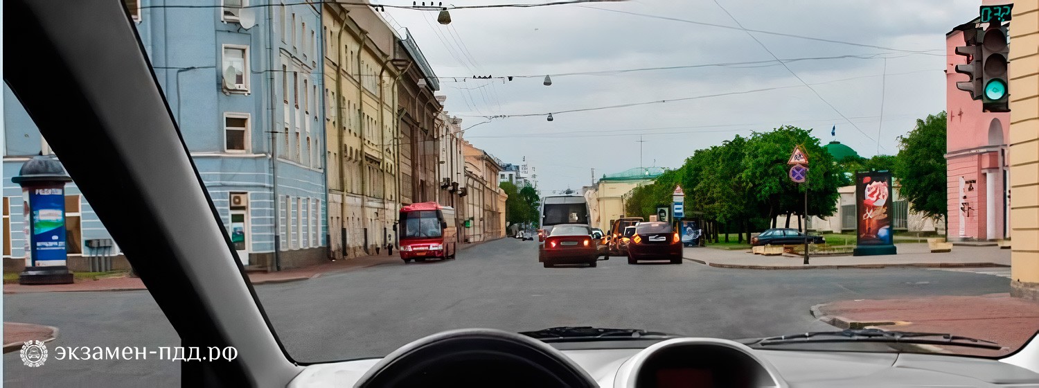 Билет 9. Вопрос 13. ABM (АБМ). Разрешено ли Вам выехать на перекресток, за которым образовался затор: