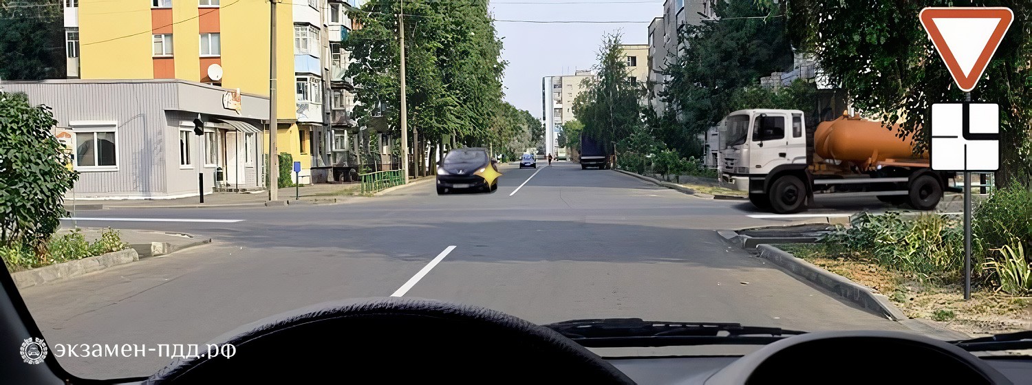 Билет 33. Вопрос 15. ABM (АБМ). Вы обязаны уступить дорогу при движении прямо: