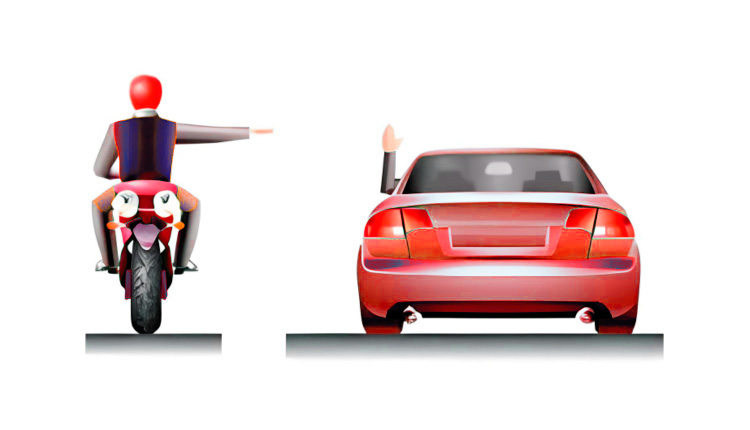 Сигнал поворота направо