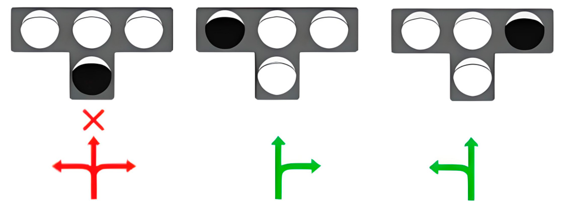 Сигналы светофора для трамваев Сигналы бело-лунного светофора