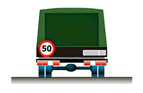 Знак ограничения скорости ТС