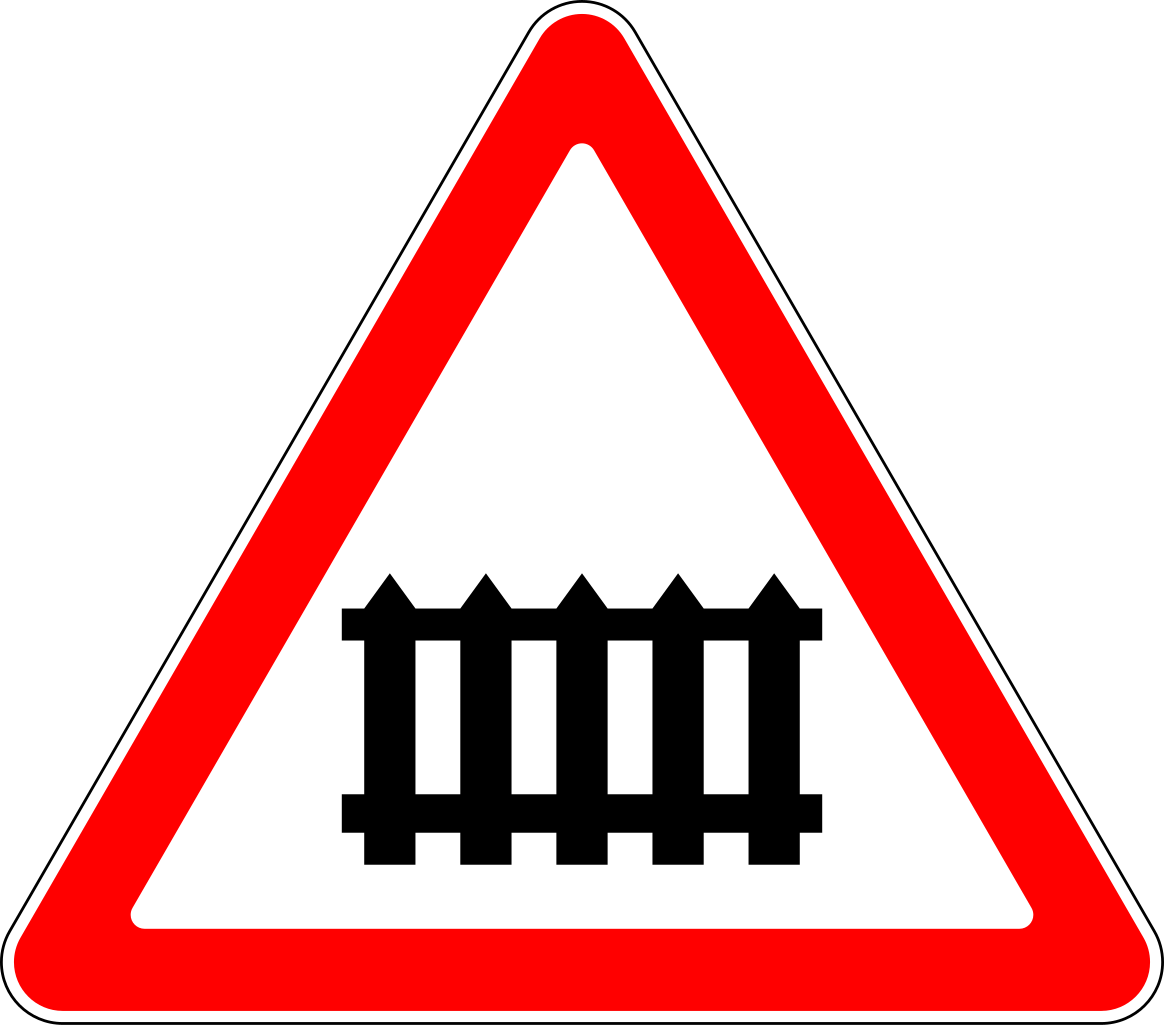 1.1  Железнодорожный переезд со шлагбаумом