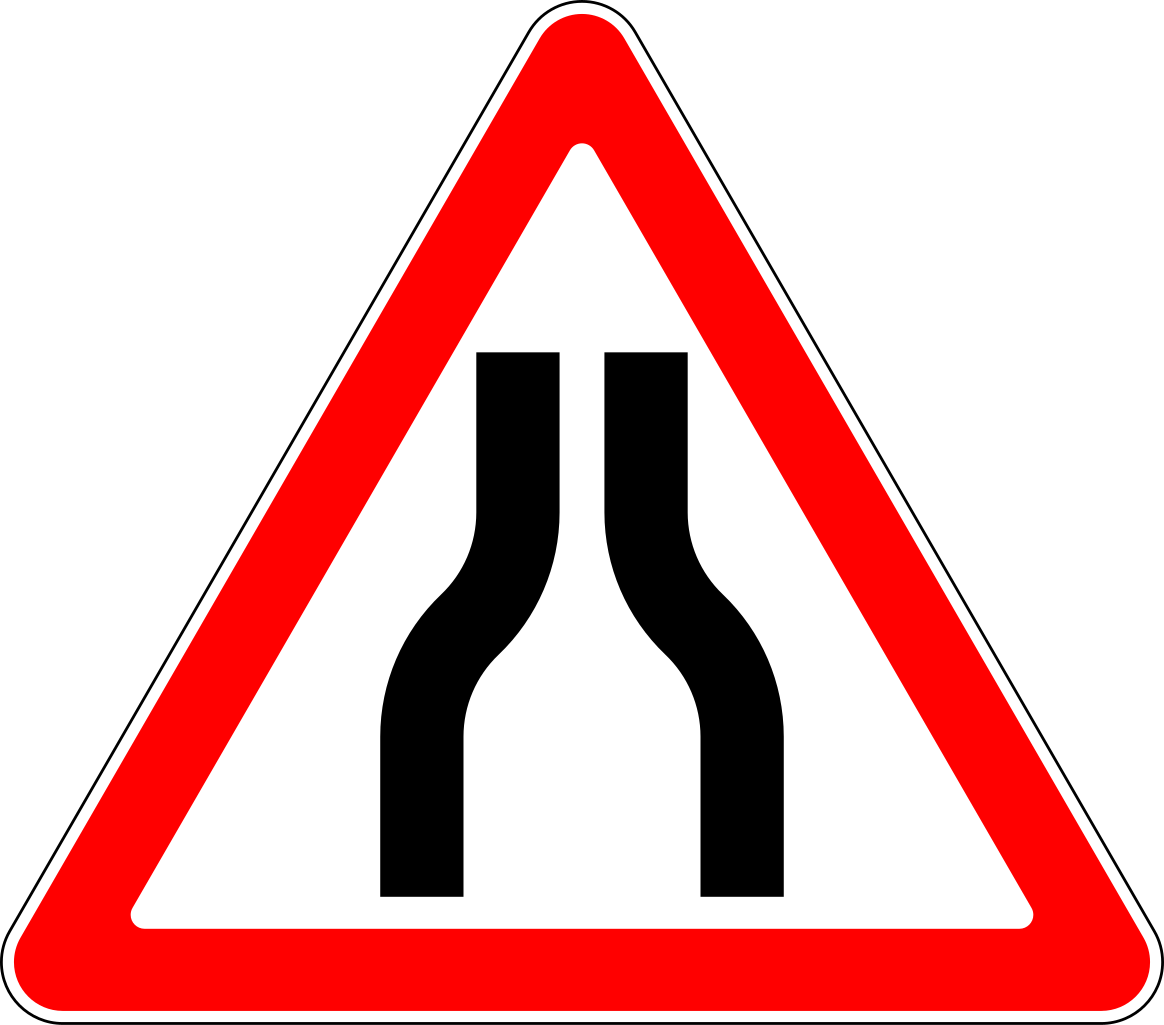 1.20.1  Сужение дороги