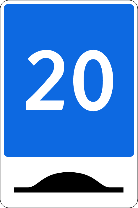 6.2.1  Рекомендуемая скорость при проезде искусственной неровности